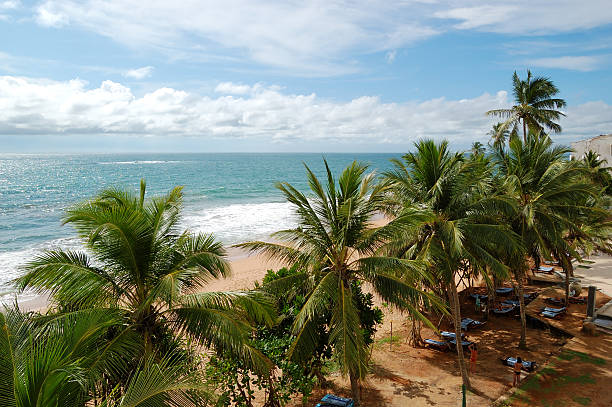 Beach and turquoise water of Indian Ocean, Bentota, Sri Lanka